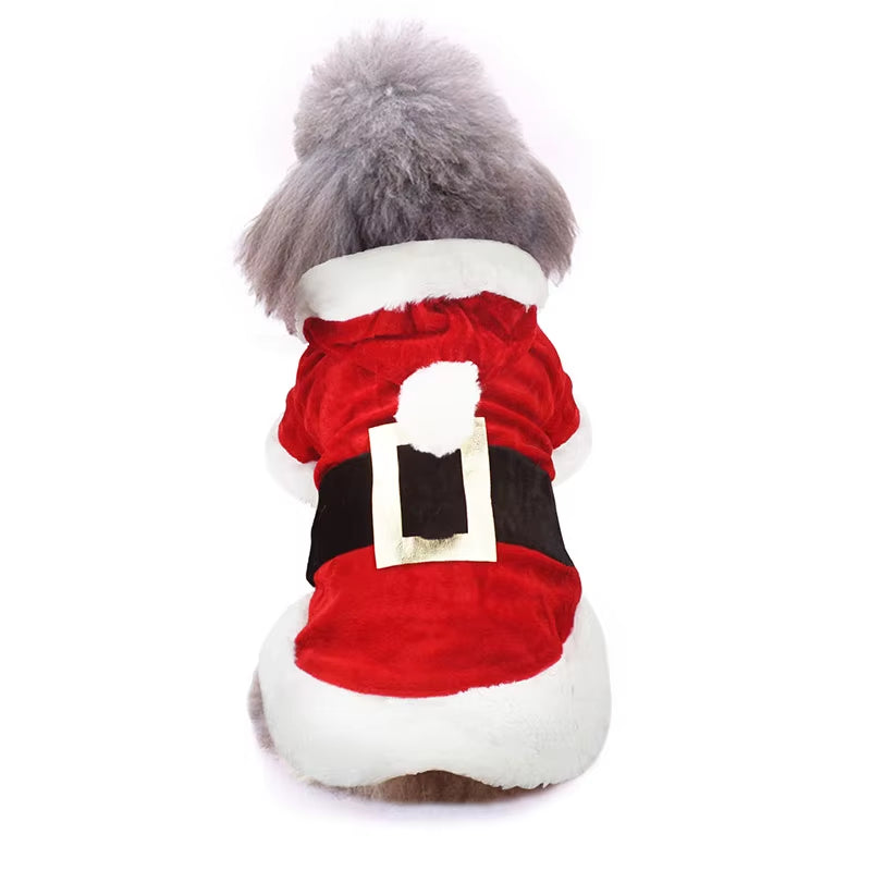 Christmas Dog Clothes for Small Dogs Santa Dog Costume Winter Pet Coats for Poodle Yorkies Chihuahua Clothes Cat Clothing