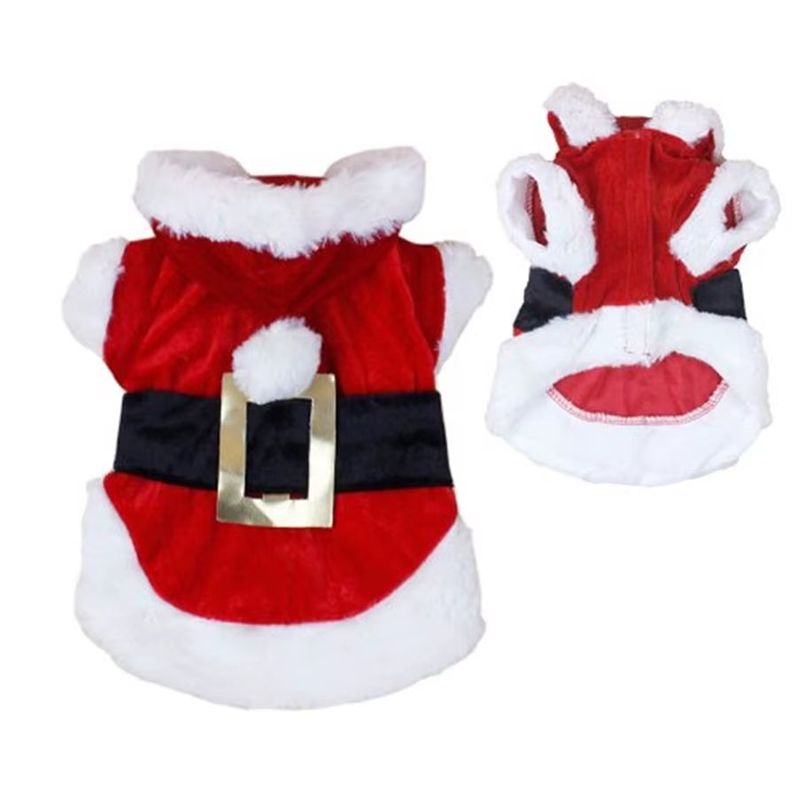 Christmas Dog Clothes for Small Dogs Santa Dog Costume Winter Pet Coats for Poodle Yorkies Chihuahua Clothes Cat Clothing