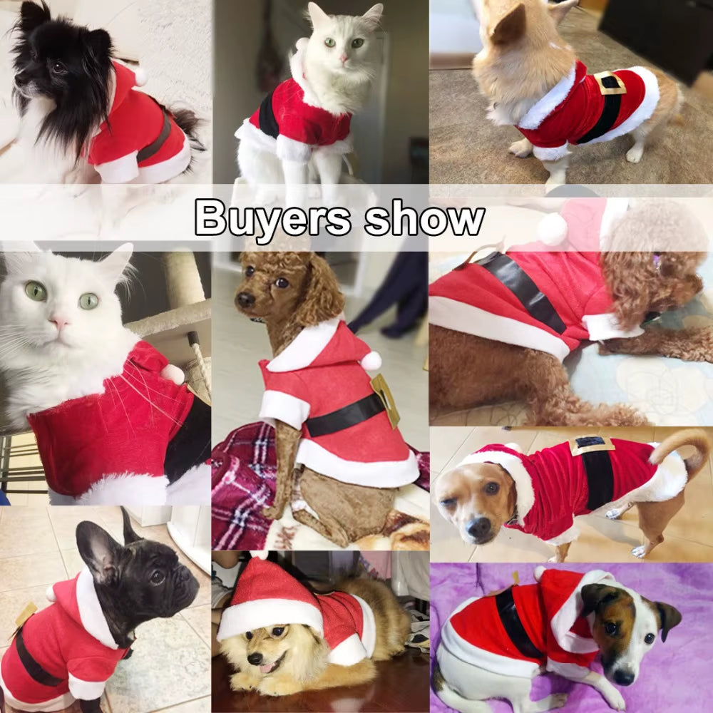 Christmas Dog Clothes for Small Dogs Santa Dog Costume Winter Pet Coats for Poodle Yorkies Chihuahua Clothes Cat Clothing